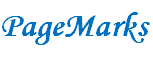 PageMarks logo blue on white
